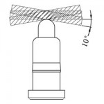 允许工件和弹簧针的配合有±10°垂直公差